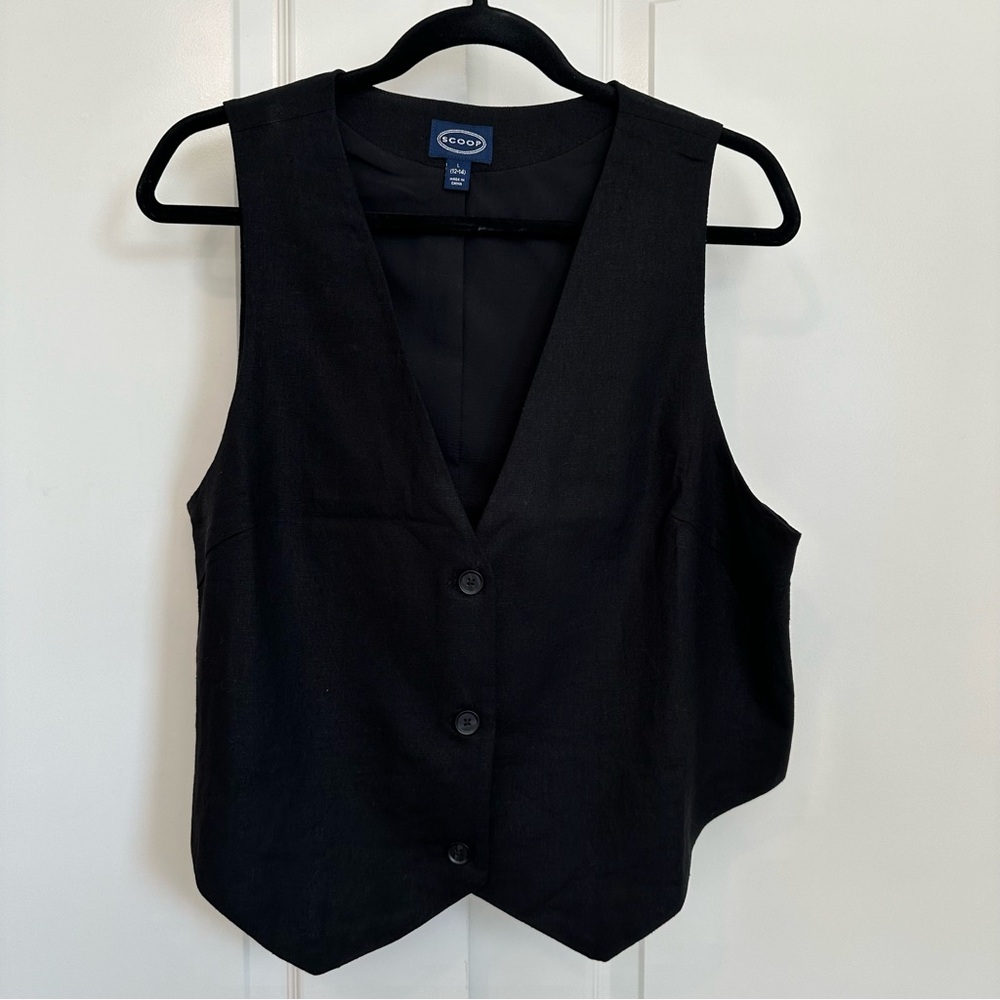 Scoop Black Vest Size Large